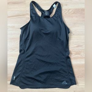 Workout tank top with built in padded bra